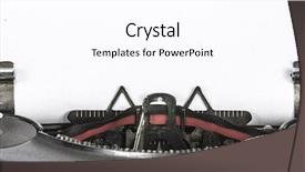  Presentation with vintage pape - Cool new presentation theme with vintage portable typewriter with paper backdrop and a pink colored foreground