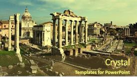  Presentation with postcard - Amazing presentation having vintage postcard with foro romano backdrop and a tawny brown colored foreground