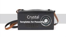  Presentation with vintage radio - Presentation theme featuring vintage-radio-reciever-isolated background and a dark gray colored foreground