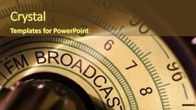  Presentation with vintage radio - Amazing PPT theme having vintage radio backdrop and a tawny brown colored foreground