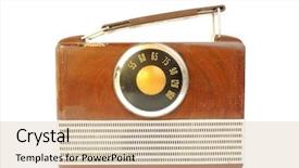  Presentation with vintage radio - Cool new presentation theme with vintage radio backdrop and a lemonade colored foreground