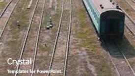  Presentation with railway - Theme consisting of vintage-railway background and a gray colored foreground