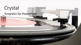  Presentation with record player - Audience pleasing slide deck consisting of vintage record player backdrop and a white colored foreground