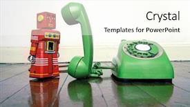  Presentation with vintage - PPT theme enhanced with vintage red obot background and a cream colored foreground