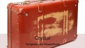  Presentation with suitcase - Slides enhanced with vintage red suitcase on white background and a red colored foreground