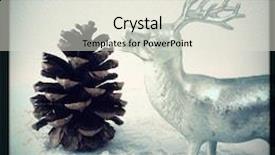  Presentation with pine cone - Slide set having vintage reindeer christmas ornament and pine cone - instagram filtered background and a sky blue colored foreground