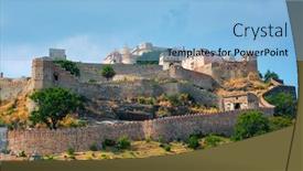  Presentation with india fort - Presentation design consisting of vintage-retro-effect-filtered-hipster background and a light blue colored foreground