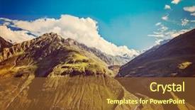  Presentation with himachal pradesh - Theme with vintage retro effect filtered hipster style travel image of himalayan valley in himalayas lahaul valley himachal pradesh india background and a tawny brown colored foreground