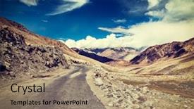  Presentation with ladakh - Cool new PPT theme with near khardung-la pass ladakh backdrop and a coral colored foreground