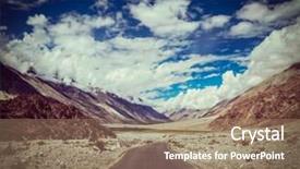  Presentation with ladakh - Slide set enhanced with nubra valley in himalayas ladakh background and a coral colored foreground