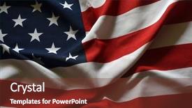  Presentation with usa flag - PPT theme consisting of vintage retro futuristic - flag usa background background and a  colored foreground