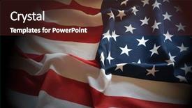 Presentation with usa flag - Cool new slide deck with vintage retro futuristic - flag usa background backdrop and a  colored foreground