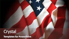  Presentation with usa flag - Colorful slide deck enhanced with vintage retro futuristic - flag usa background backdrop and a  colored foreground