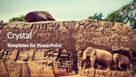  Presentation with india ganges - Slide deck featuring the ganges and arjuna background and a tawny brown colored foreground