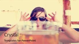  Presentation with filter - Beautiful presentation theme featuring vintage retro style instagram backdrop and a coral colored foreground