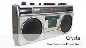  Presentation with boom box - Amazing PPT theme having pipeline part of the sewage backdrop and a  colored foreground.