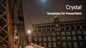  Presentation with chicago river walk urban - Cool new slides with vintage river bridge in chicago backdrop and a tawny brown colored foreground