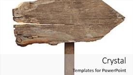  Presentation with black white vintage art - Presentation design consisting of vintage road sign isolated background and a light gray colored foreground