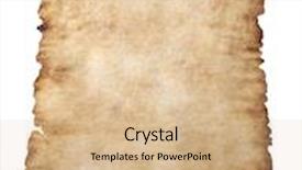  Presentation with parchment - PPT layouts consisting of vintage roll of parchment background isolated on white background and a coral colored foreground