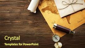  Presentation with romance - Slide deck enhanced with vintage romance - beautiful composition with sea accessories background and a tawny brown colored foreground