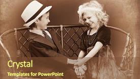  Presentation with love romance - Amazing presentation design having vintage romance - cute little boy admitted backdrop and a  colored foreground