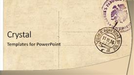  Presentation with postcard - Beautiful slides featuring vintage russian postcard backdrop and a lemonade colored foreground