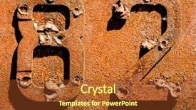  Presentation with metal corrosion - Audience pleasing PPT theme consisting of vintage rusty metal as background backdrop and a tawny brown colored foreground