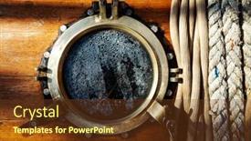  Presentation with sailboat - PPT theme enhanced with vintage-sailboat-brass-porthole background and a tawny brown colored foreground