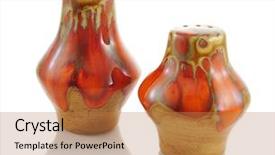  Presentation with black white vintage art - Audience pleasing PPT theme consisting of vintage salt and pepper shakers on a white background backdrop and a coral colored foreground