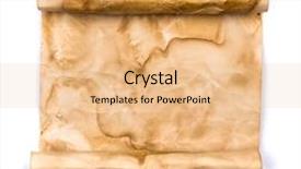  Presentation with scroll paper - Cool new presentation design with vintage scroll paper isolated on white background backdrop and a lemonade colored foreground