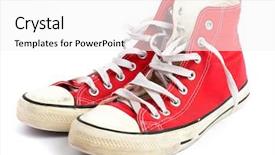  Presentation with shoes - Slides having vintage shoes isolated background and a white colored foreground