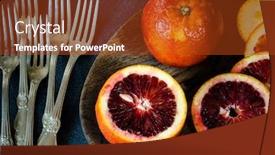  Presentation with cutting board - Cool new presentation theme with nutraceutical - vintage silver forks and sliced backdrop and a crimson colored foreground