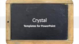  Presentation with chalk board - Colorful presentation theme enhanced with vintage slate chalk board isolated backdrop and a dark gray colored foreground