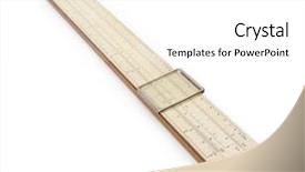  Presentation with vintage - Theme consisting of computer ropot - vintage slide rule isolated background and a white colored foreground