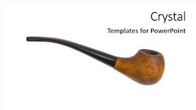  Presentation with drugs - Cool new PPT layouts with vintage smoking pipe isolated backdrop and a white colored foreground