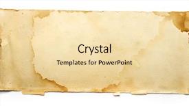  Presentation with vintage paper - PPT theme having vintage stained paper background and a  colored foreground