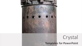  Presentation with steam - Colorful slides enhanced with vintage-steam-sterilizer-shot backdrop and a light gray colored foreground