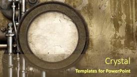  Presentation with concrete wall grunge concrete - PPT theme consisting of vintage-steampunk-backdrop-with-round background and a tawny brown colored foreground