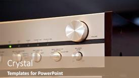  Presentation with control - Audience pleasing slide deck consisting of vintage-stereo-amplifier-huge-volume backdrop and a coral colored foreground