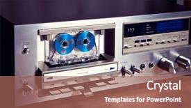  Presentation with tape recorder - Cool new theme with vintage stereo cassette tape deck backdrop and a  colored foreground
