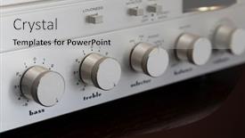  Presentation with controls - Amazing slide deck having vintage-stereo-receiver-component-front backdrop and a light gray colored foreground