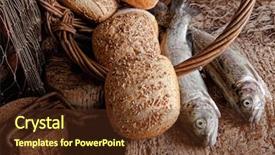  Presentation with bread life - Amazing PPT theme having vintage still life of fresh backdrop and a tawny brown colored foreground