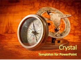 Vintage Still Life Vintage Compass PPT template 52 | CrystalGraphics