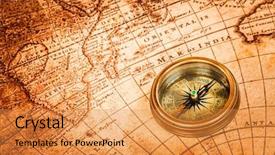  Presentation with life science - Beautiful slide set featuring vintage still life vintage compass backdrop and a gold colored foreground