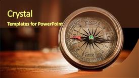  Presentation with vintage compass - Cool new slide set with vintage still life vintage compass backdrop and a tawny brown colored foreground