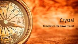  Presentation with vintage compass - Beautiful presentation theme featuring vintage still life vintage compass backdrop and a  colored foreground
