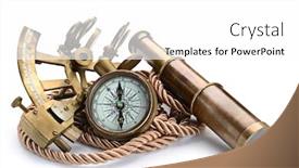  Presentation with vintage compass - Cool new theme with vintage-still-life-with-compass backdrop and a white colored foreground
