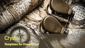  Presentation with vintage compass - Cool new PPT theme with vintage still life with compass backdrop and a  colored foreground