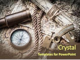 Vintage Still Life With Compass PPT template 71 | CrystalGraphics
