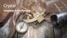  Presentation with vintage compass - Presentation theme consisting of vintage still life with compass background and a  colored foreground